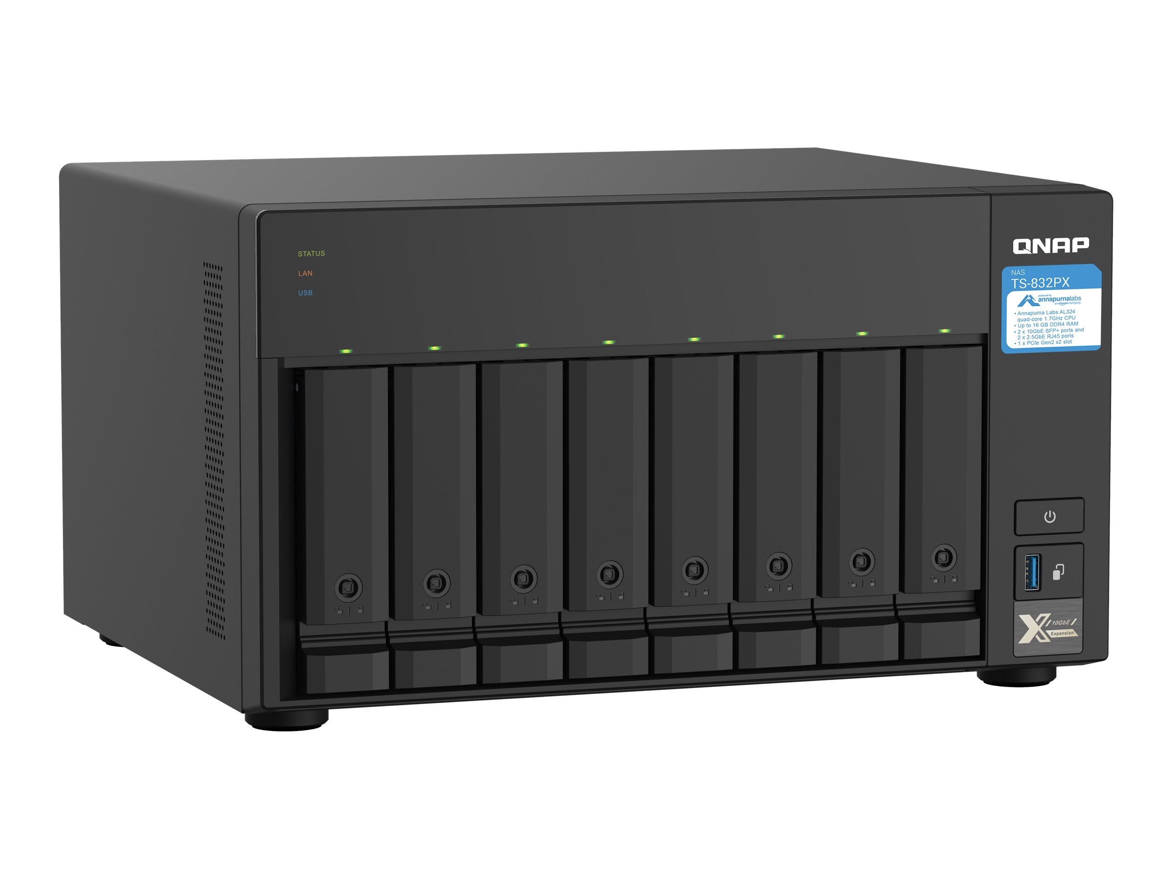 QNAP TS-832PX-4G - NAS-Server - 8 Schächte - SATA 6Gb/s