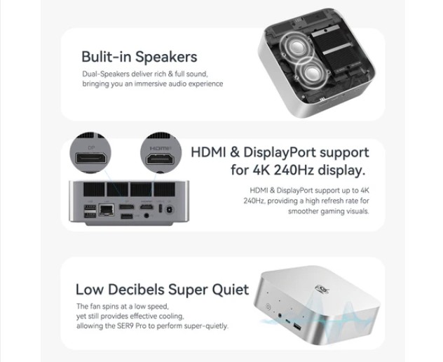 BL_SER9_PRO_HX370_32G_1TB_Frost_Silver  Beelink SER9 AI Mini PC , AMD  Etree Shop Deutschland online 3