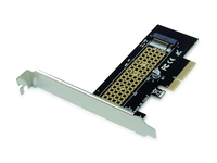 Conceptronic EMRICK M.2-NVMe-SSD-PCIe-Adapter - PCIe - M.2 - PCIe 3.0 - Schwarz - Edelstahl - Passiv