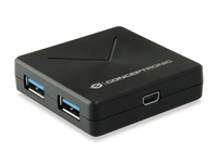 Conceptronic USB-Hub 4-Port 3.0 ->4x3.0 o.Netzteil sw - Hub