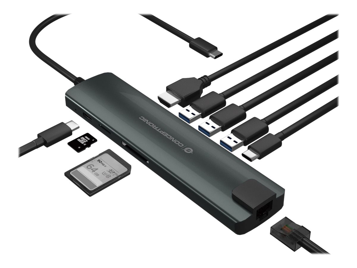 Conceptronic DONN06G - Dockingstation - USB-C 3.1 Gen 1