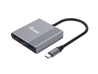 Equip 3-in-1-USB-C-zu-HDMI-/USB-A-/USB-PD-Adapter - 3.2 Gen 1 (3.1 Gen 1) - USB Typ-C - HDMI-Ausgang