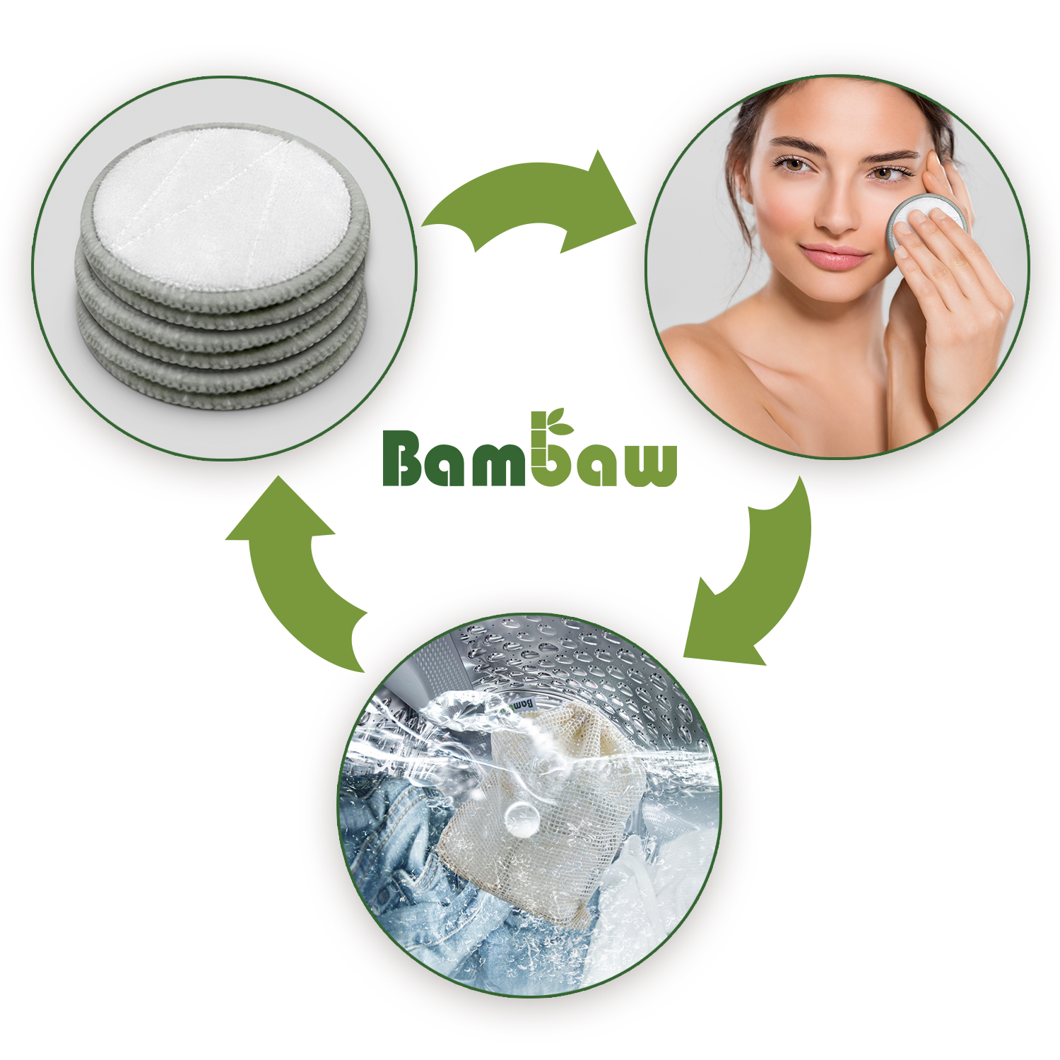 Bambaw Bamboo 10 Reusable Makeup Remover Pads