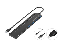 Conceptronic USB-Hub 7Port USB3.0/2.0+ Power Adapter - Hub - 7-Port
