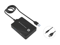 Conceptronic HUBBIES 4-Port-USB 3.0/2.0-Hub - 90cm Kabel - USB 3.2 Gen 1 (3.1 Gen 1) Type-A - Schwar