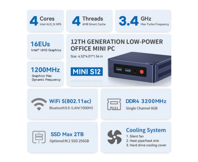 BL_MINI_S12_N95_8G_256G_Navy_Blue  Beelink MINI S12 Mini PC ,Inte Etree Shop Deutschland online 3