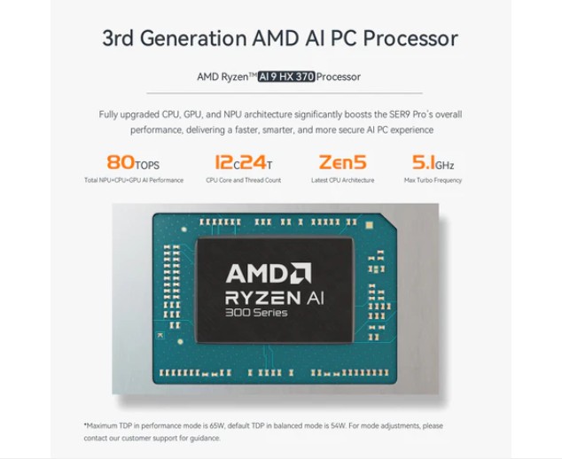 BL_SER9_PRO_HX370_32G_1TB_Frost_Silver  Beelink SER9 AI Mini PC , AMD  Etree Shop Deutschland online 4