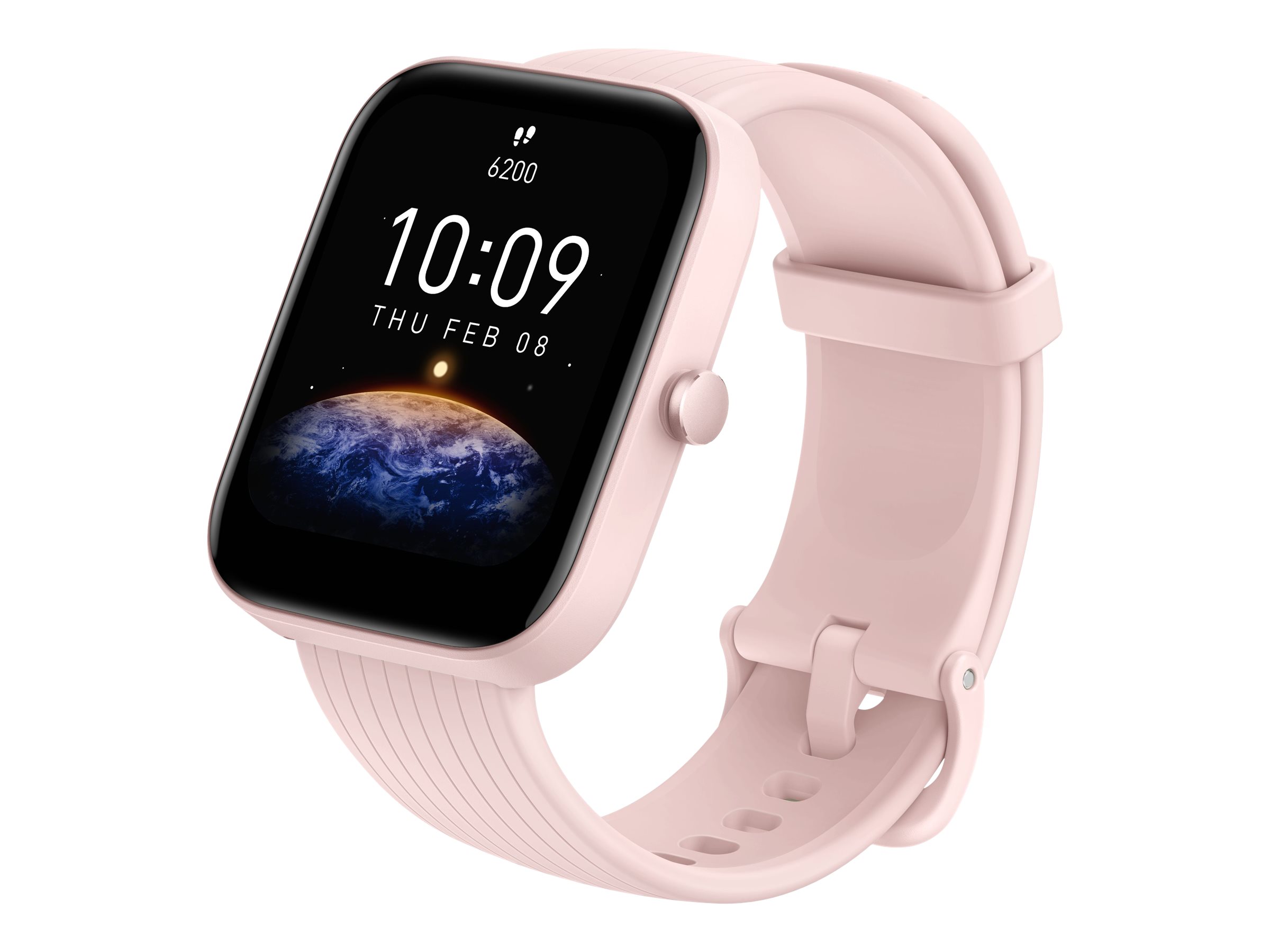 Amazfit Bip 3 Pro - Rosa - intelligente Uhr mit Riemen - Silikon - rosa - Handgelenkgröße: 153-218 m